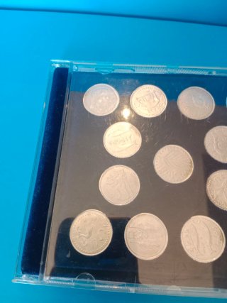 Colección de monedas arras de plata