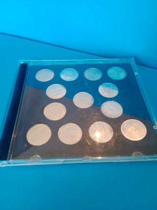 Colección de monedas arras de plata