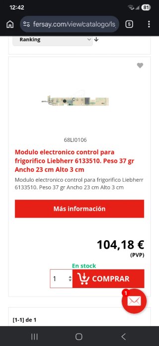 Placa electrónica Liebherr