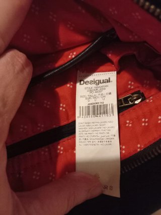 Bolso Desigual Negro con Piñas y Flores