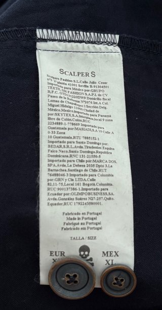 Americana Scalpers Azul Marino Talla XL