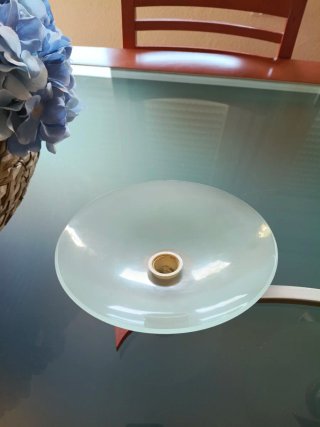 Lámpara de techo madera, metal y cristal