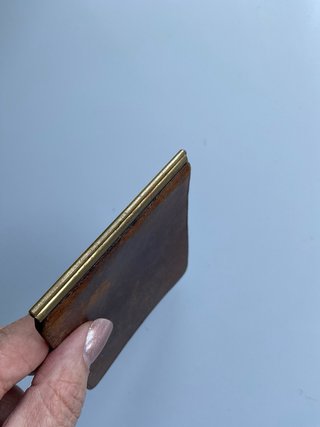 Portabanconote pelle marrone vintage ARTEX