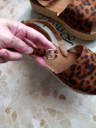 Sandalias esparto animal print
