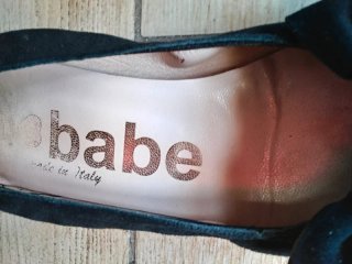 Scarpe Le Babe nere con fiocco e cuore