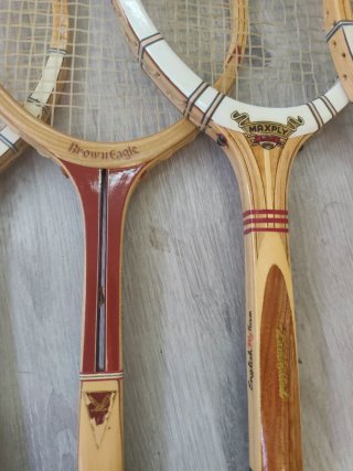 Raquetas Tenis Madera decoración Colección Vintage