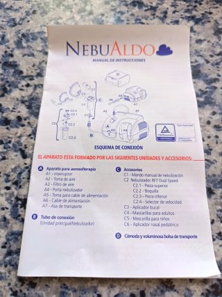 Nebulizador Neumático Nebualdo para Aerosolterapia