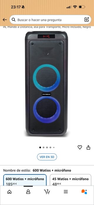Altavoz Metronic 600W con micrófono