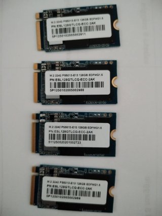 4x NVME M.2 2242 Phison 128Gb 128 Gb M2242