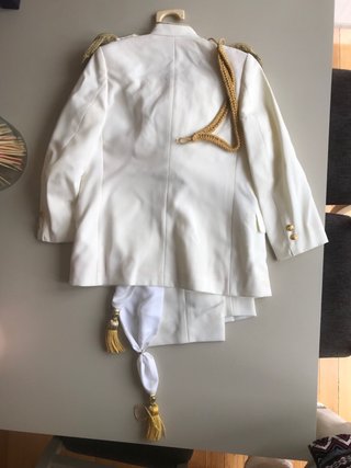 Traje Comunión Blanco Dorado Talla 11