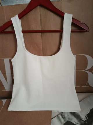 Top Zara Blanco Talla M