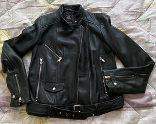 Chaqueta Piel Zara Negra