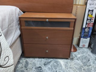 Cabecero de madera con mesitas (cama 150cm)