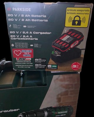 Taladro Percutor Parkside 20V + bateria y cargador