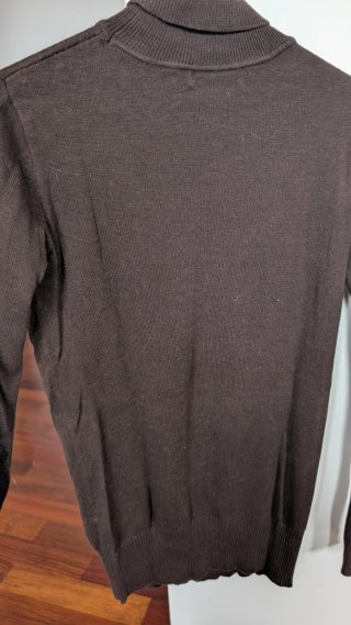 Jersey cuello alto rombos marrón y verde