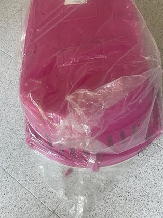 Transportín gato/perro rosa y blanco