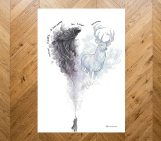 Poster Harry Potter Patronus e Dissennatore