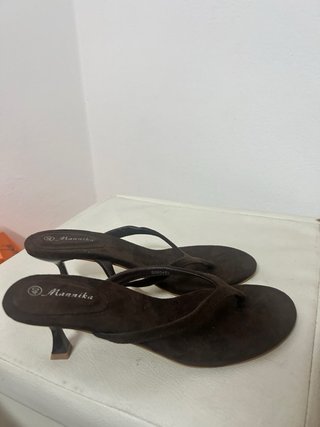 Sandali donna infradito marrone tg 40 nuovo