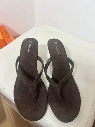 Sandali donna infradito marrone tg 40 nuovo