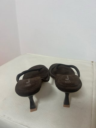 Sandali donna infradito marrone tg 40 nuovo