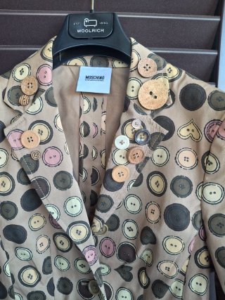 Blazer Moschino Beige Multicolore Bottoni