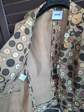 Blazer Moschino Beige Multicolore Bottoni