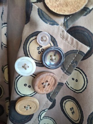 Blazer Moschino Beige Multicolore Bottoni