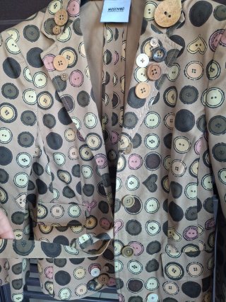 Blazer Moschino Beige Multicolore Bottoni
