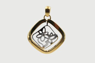 Colgante De Oro Combinado De 18K.. Ref: 003-03-02711