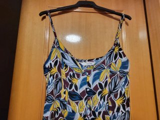 Vestido midi estampado flores Talla L Sfera.