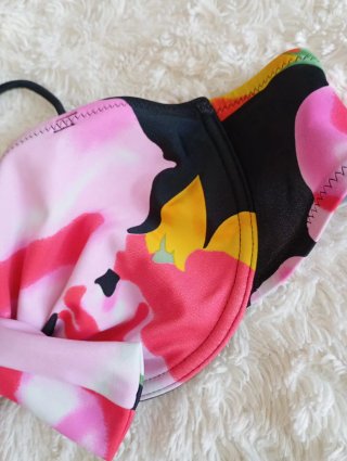 Bikini Venca Estampado Floral Negro Multicolor