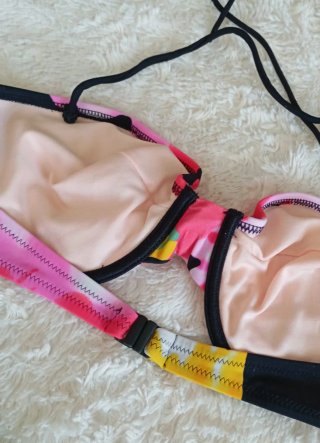 Bikini Venca Estampado Floral Negro Multicolor