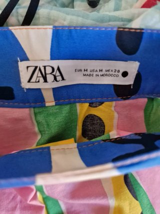 Falda larga estampada multicolor