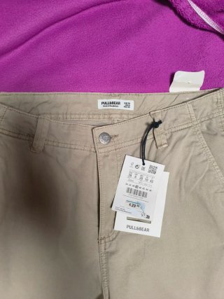 Pantalón Cargo Beige Pull&Bear, nuevo con etiqueta