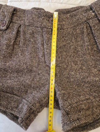 Pantalones cortos lana marrones