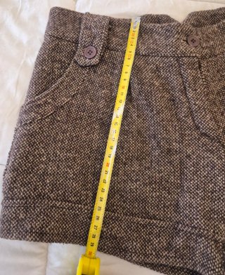 Pantalones cortos lana marrones