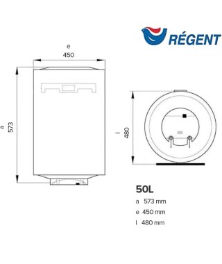 Termo Eléctrico Vertical 50L