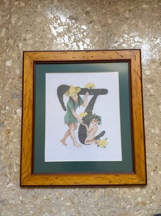 Cuadro Marco Madera y Paspartú Verde