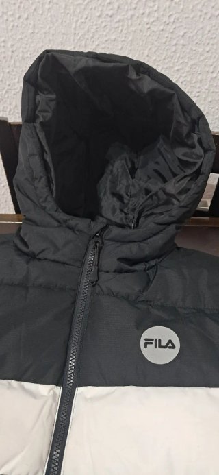 Anorak Fila Negro, Gris y Blanco
