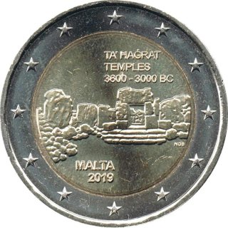 7 x 2€ Malta Templos Conmemorativa