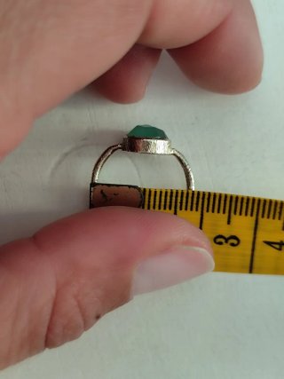 Anillo Plata con Piedra Verde