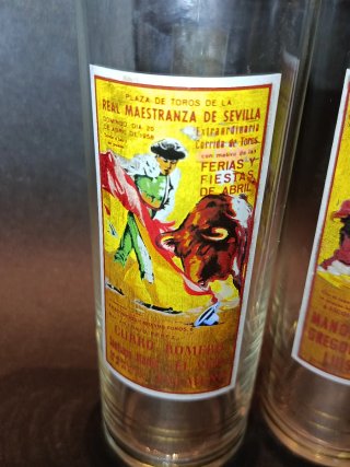 Coppia di bicchieri vintage taurini 1958 Siviglia
