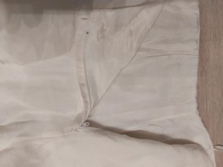 Pantalón de lino blanco y forrado
