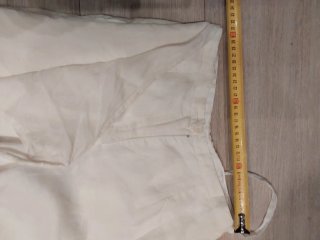 Pantalón de lino blanco y forrado
