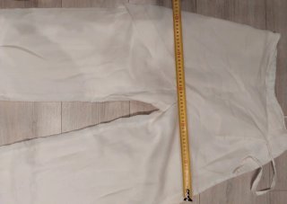 Pantalón de lino blanco y forrado