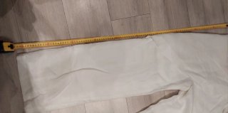 Pantalón de lino blanco y forrado