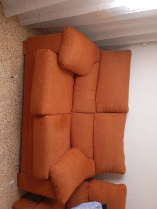 Sofá 2 plazas naranja