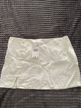 Falda crema Mango Talla L