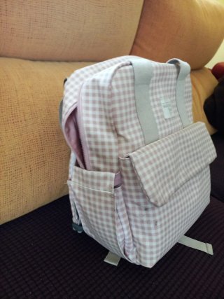 Mochila Walking Mum rosa cuadros