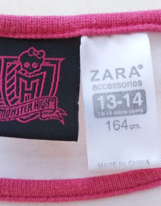 Camiseta Monster High Niña Talla XL